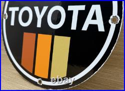 Vintage Toyota Porcelain Sign Dealership Land Cruiser 4runner Tacoma Oil Gas Vintage Toyota Porcelain Sign Dealership Land Cruiser 4runner Tacoma Oil Gas