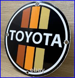 Vintage Toyota Porcelain Sign Dealership Land Cruiser 4runner Tacoma Oil Gas Vintage Toyota Porcelain Sign Dealership Land Cruiser 4runner Tacoma Oil Gas
