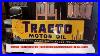Vintage Tracto Motor Oil Tin Embossed Advertising Sign Sold For 495