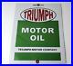 Vintage Triumph Motor Oil Sign Gas Service Pump Porcelain Gasoline Sign