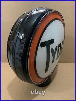 Vintage Tydol Glass Gas Pump Globe Top Original Station Garage Ethyl Sign Oil