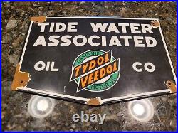 Vintage Tydol Veedol Oil Gas Sign- Vintage Advertising- Rare