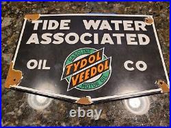 Vintage Tydol Veedol Oil Gas Sign- Vintage Advertising- Rare