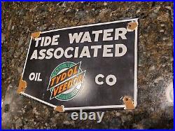 Vintage Tydol Veedol Oil Gas Sign- Vintage Advertising- Rare