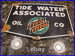 Vintage Tydol Veedol Oil Gas Sign- Vintage Advertising- Rare