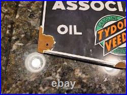 Vintage Tydol Veedol Oil Gas Sign- Vintage Advertising- Rare