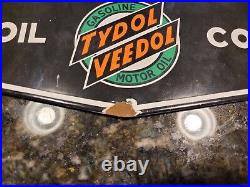 Vintage Tydol Veedol Oil Gas Sign- Vintage Advertising- Rare