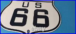 Vintage US Route 66 Oklahoma Sign Porcelain Hwy State Road Gas Oil Pump Sign