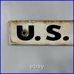Vintage US Steel Mill Coal Mining Porcelain Sign Industrial Gas Oil Advertising