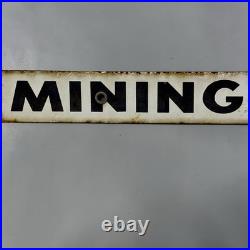 Vintage US Steel Mill Coal Mining Porcelain Sign Industrial Gas Oil Advertising