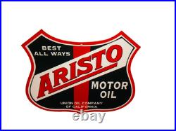 Vintage Union Oil Company Of California Aristo 12 Porcelain Metal Gasoline Sign