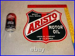 Vintage Union Oil Company Of California Aristo 12 Porcelain Metal Gasoline Sign