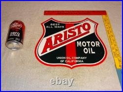 Vintage Union Oil Company Of California Aristo 12 Porcelain Metal Gasoline Sign