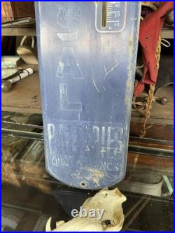 Vintage Universal Batteries Metal Advertising Sign Weather Gauge Gas Oil Garage