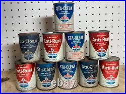 Vintage Unopened Standard Oil Anti-Rust & Sta-Clean Additive 4 Oz Cans