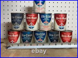 Vintage Unopened Standard Oil Anti-Rust & Sta-Clean Additive 4 Oz Cans