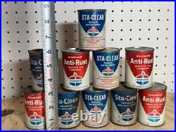 Vintage Unopened Standard Oil Anti-Rust & Sta-Clean Additive 4 Oz Cans