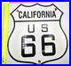 Vintage Us Route 66 California Porcelain Metal Highway Sign Gas Oil Road Shield