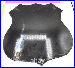 Vintage Us Route 66 California Porcelain Metal Highway Sign Gas Oil Road Shield