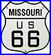 Vintage Us Route 66 Missouri Ms Porcelain Metal Highway Sign Gas Oil Road Shield