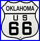 Vintage Us Route 66 Oklahoma Ok Porcelain Metal Highway Sign Gas Oil Road Shield