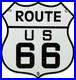 Vintage Us Route 66 Porcelain Metal Highway Sign Gas Station Oil Road Shield