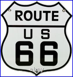 Vintage Us Route 66 Porcelain Metal Highway Sign Gas Station Oil Road Shield Vintage Us Route 66 Porcelain Metal Highway Sign Gas Station Oil Road Shield