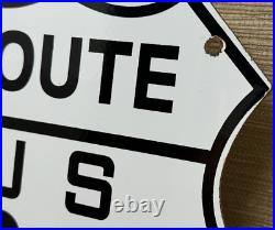 Vintage Us Route 66 Porcelain Metal Highway Sign Gas Station Oil Road Shield Vintage Us Route 66 Porcelain Metal Highway Sign Gas Station Oil Road Shield