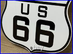 Vintage Us Route 66 Porcelain Metal Highway Sign Gas Station Oil Road Shield Vintage Us Route 66 Porcelain Metal Highway Sign Gas Station Oil Road Shield