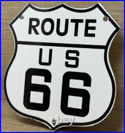 Vintage Us Route 66 Porcelain Metal Highway Sign Gas Station Oil Road Shield Vintage Us Route 66 Porcelain Metal Highway Sign Gas Station Oil Road Shield