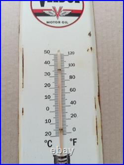 Vintage VEEDOL Motor Oil Thermometer merchandise Sign Non Porcelain Vintage VEEDOL Motor Oil Thermometer merchandise Sign Non Porcelain