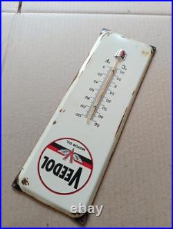 Vintage VEEDOL Motor Oil Thermometer merchandise Sign Non Porcelain Vintage VEEDOL Motor Oil Thermometer merchandise Sign Non Porcelain
