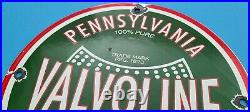 Vintage Valvoline Gasoline Porcelain Pennsylvania Oil Service Station Pump Sign