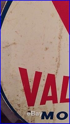 Vintage Valvoline Motor Oil 2 Sided 30 Metal Sign