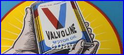 Vintage Valvoline Motor Oil Sign Gas Pump Service Station Porcelain Sign Vintage Valvoline Motor Oil Sign Gas Pump Service Station Porcelain Sign