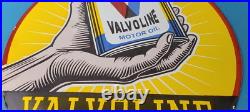 Vintage Valvoline Motor Oil Sign Gas Pump Service Station Porcelain Sign Vintage Valvoline Motor Oil Sign Gas Pump Service Station Porcelain Sign