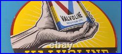 Vintage Valvoline Motor Oil Sign Gas Pump Service Station Porcelain Sign Vintage Valvoline Motor Oil Sign Gas Pump Service Station Porcelain Sign