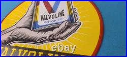Vintage Valvoline Motor Oil Sign Gas Pump Service Station Porcelain Sign Vintage Valvoline Motor Oil Sign Gas Pump Service Station Porcelain Sign