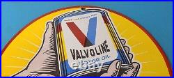 Vintage Valvoline Motor Oil Sign Gas Pump Service Station Porcelain Sign Vintage Valvoline Motor Oil Sign Gas Pump Service Station Porcelain Sign