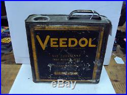 Vintage Veedol 1 Gallon Service Oil Can 254-x