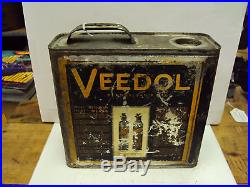 Vintage Veedol 1 Gallon Service Oil Can 254-x