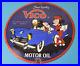 Vintage Vico Motor Oil Sign Porcelain Walt Disney Gasoline Pump Plate Sign