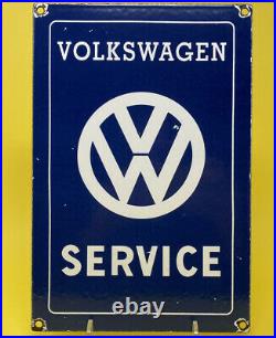 Vintage Volkswagen Porcelain Dealership Sign Gas Oil Germany Ferrari Vw Gti