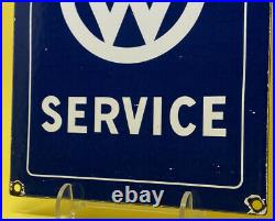 Vintage Volkswagen Porcelain Dealership Sign Gas Oil Germany Ferrari Vw Gti