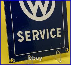 Vintage Volkswagen Porcelain Dealership Sign Gas Oil Germany Ferrari Vw Gti