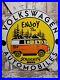Vintage Volkswagen Porcelain Sign Vw Bus Advertising Gas Automobile Car Van Oil