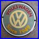 Vintage Volkswagen Since 1949 Old Us Gasoline Oil Gas Pump Enamel Porcelain Sign