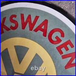 Vintage Volkswagen Since 1949 Old Us Gasoline Oil Gas Pump Enamel Porcelain Sign