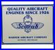 Vintage Warner Aircraft Co Porcelain Sign Gas Oil Scarab Aircraft Engines Hangar