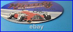 Vintage Waverly Motor Oil Porcelain Sign Gasoline Racing Pump Plate Sign